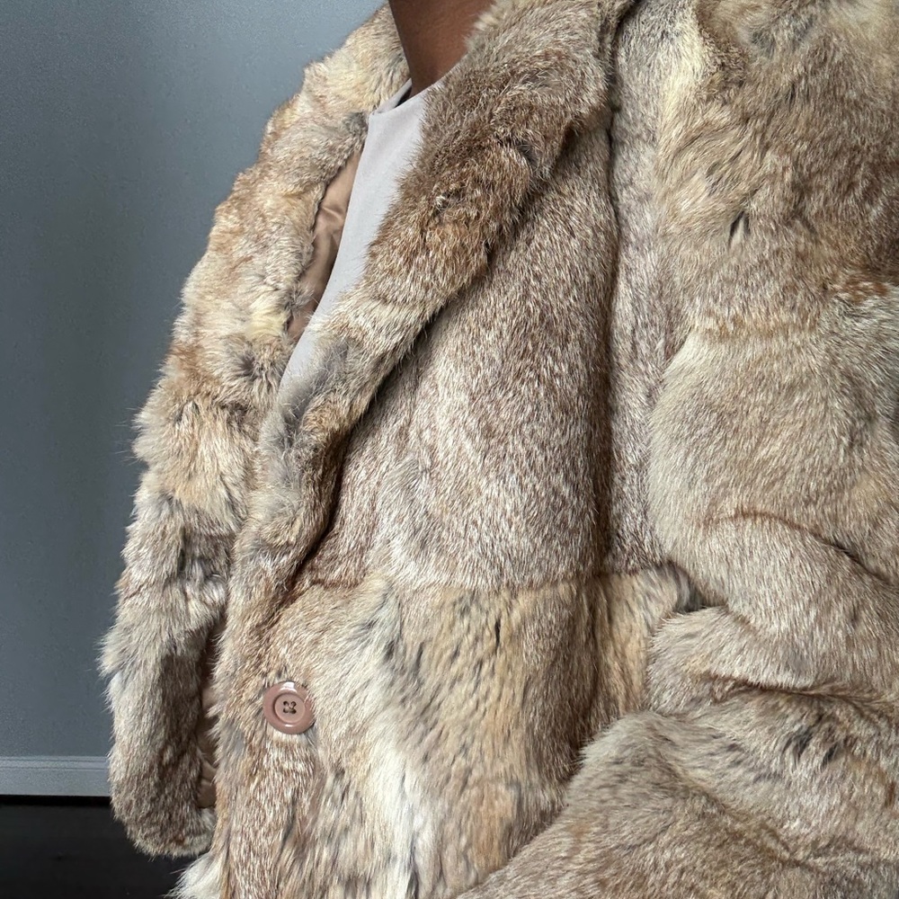 100% Rabbit Fur Coat - Picture 2 of 7